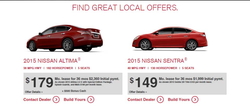 nissan bottom line sales event 2015